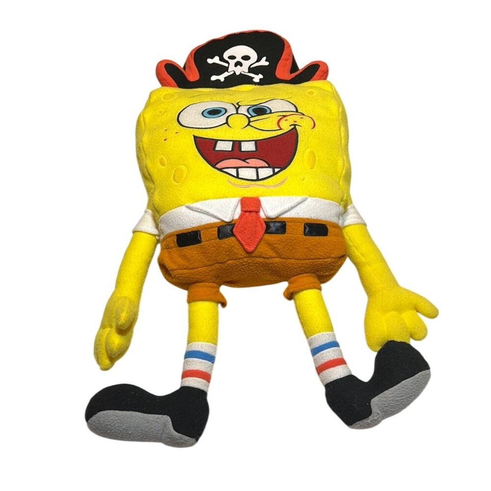 SpongeBob SquarePants Pirate Plush Toy 20" Stuffed Cartoon Character
